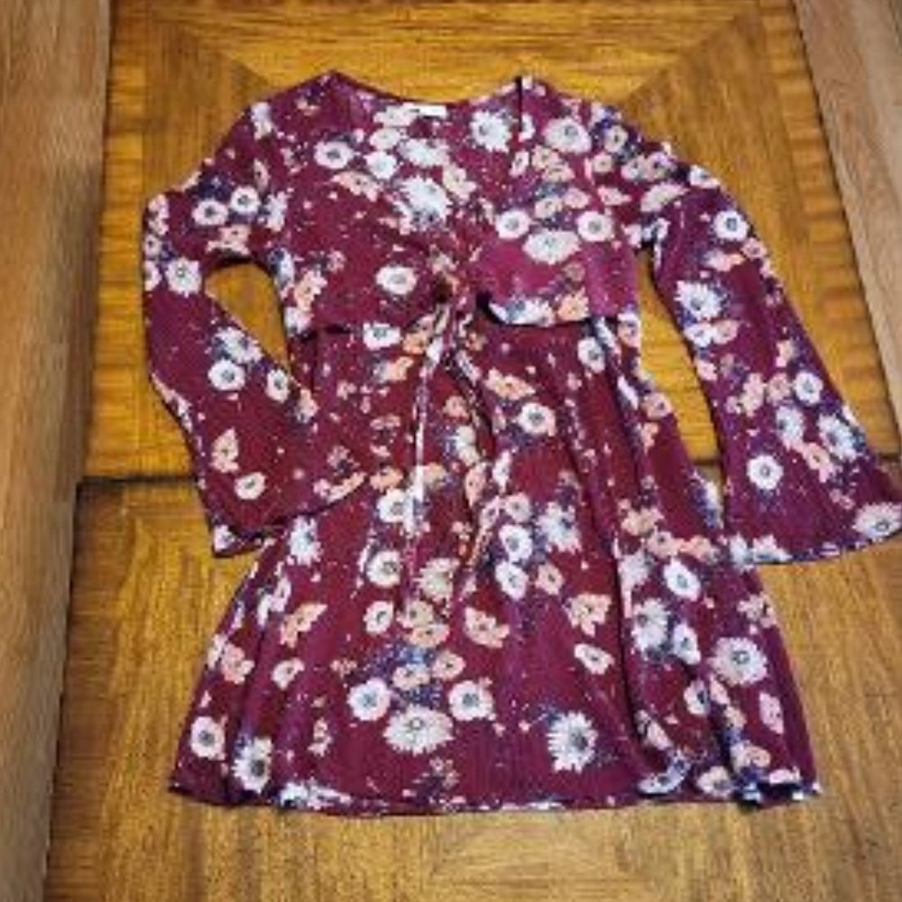Socialite Floral Tie Front Dress